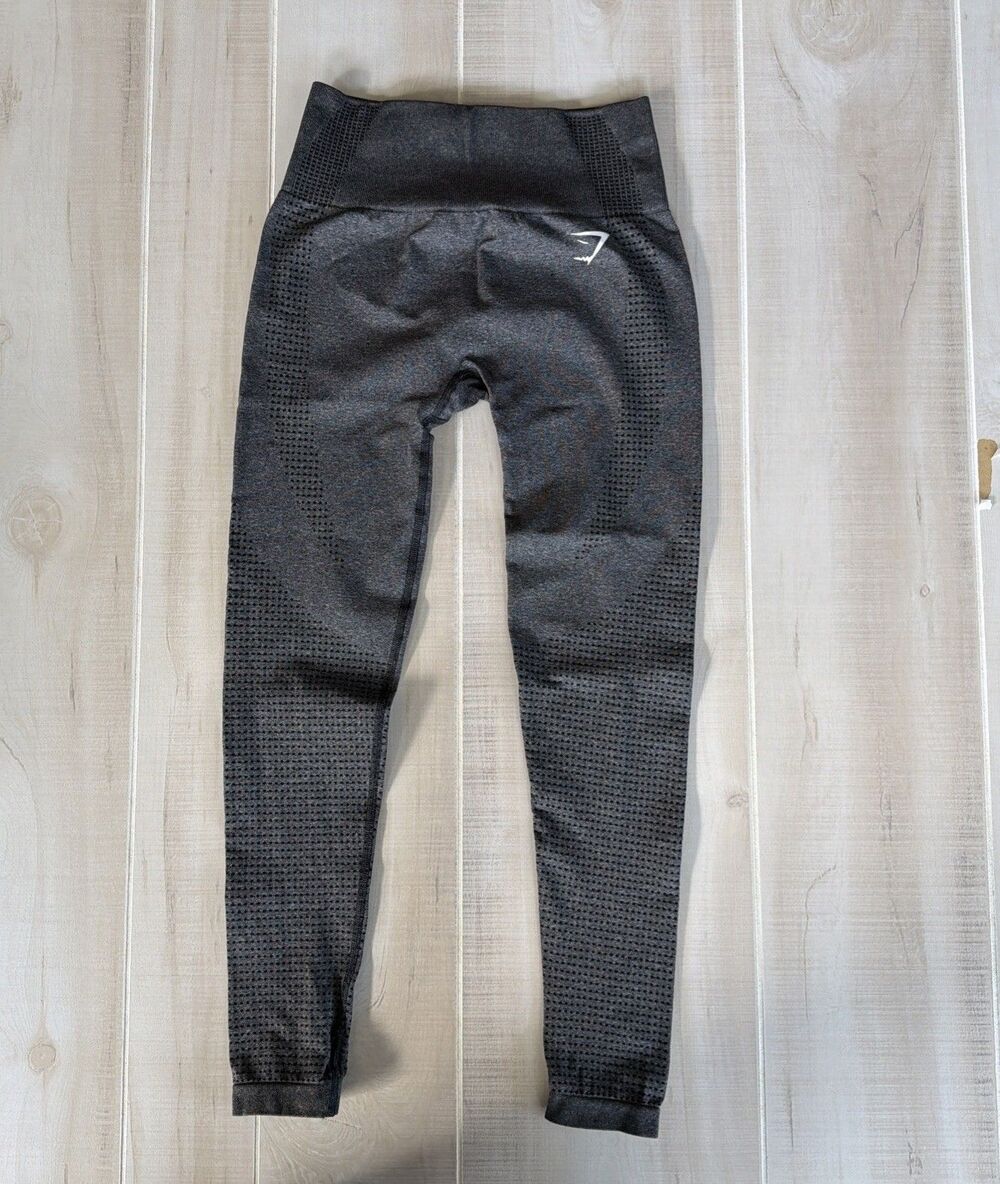 Gymshark Flex High Waisted Vital Leggings Seamless Gray Womens Size S Activewear